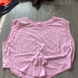 alo pink muscle tank